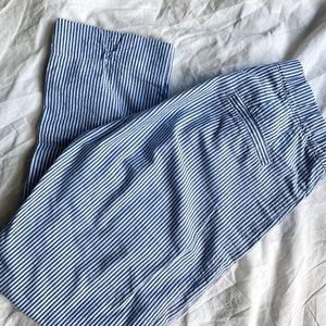 Blue and white striped Tilden pants